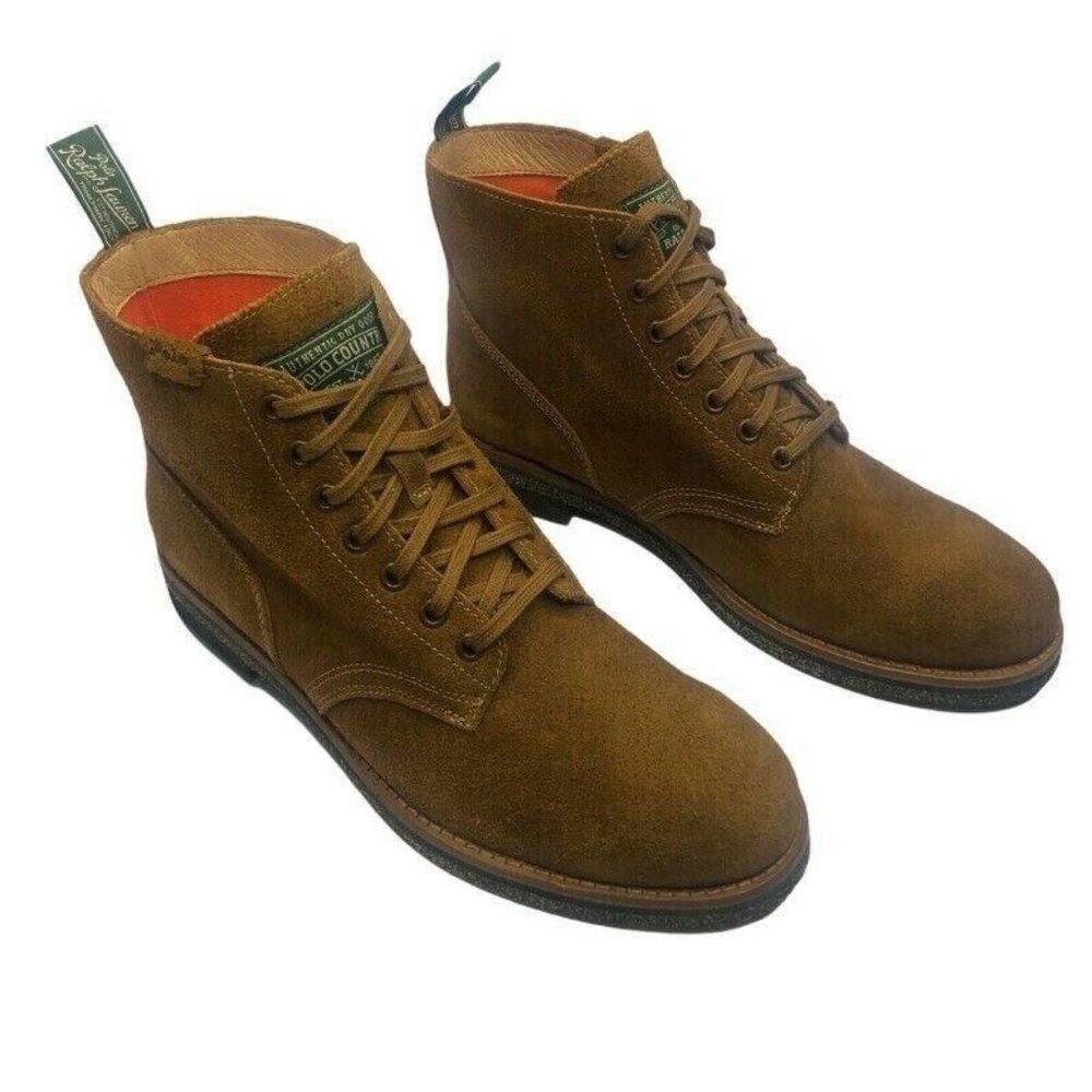 Ralph Lauren Polo Mens Leather  RL Army Boot
